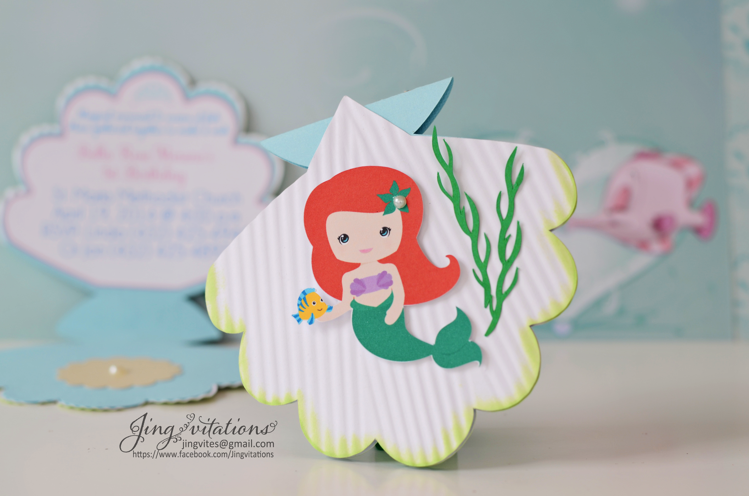 Princess Little Mermaid Invitations